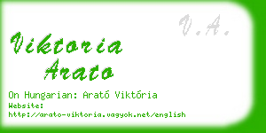 viktoria arato business card